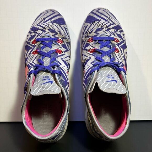 Womens NIKE Free 5.0 TR Fit 5 PRT Purple Graphic Running Shoes / Size 9.5 - Picture 6 of 10